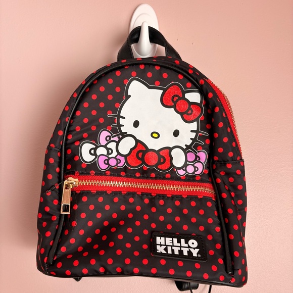 Hello Kitty Other - Hello Kitty NWOT Black and Red Polka Dot Kids Bag